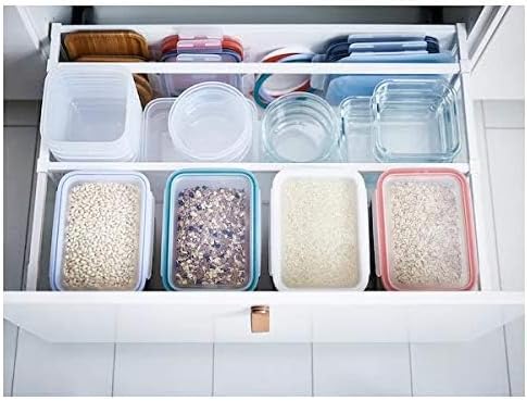 IKEA 365+ Polypropylene Leak-proof Microwave Safe square-shaped Food Container With Lid - 750 ml, Transparent