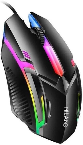 Mouse for Gamers Level Optical Level Sensor chip, Refresh Rate up to 1000FPS,ful Speed USB 1000 Hz, Reduce Report Response time to 1ms 1000 DPI.