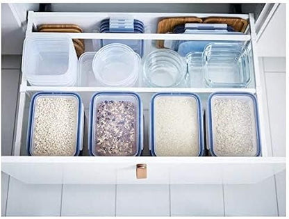 IKEA 365+ Polypropylene Leak-proof Microwave Safe square-shaped Food Container With Lid - 750 ml, Transparent