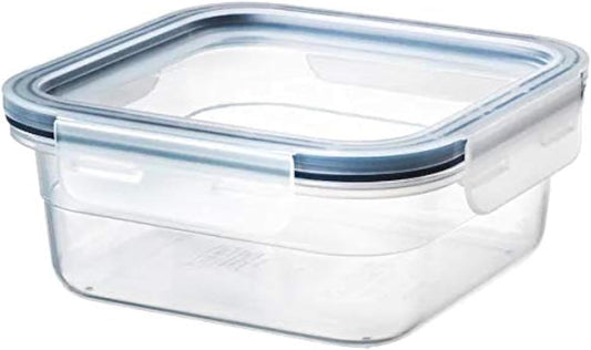 IKEA 365+ Polypropylene Leak-proof Microwave Safe square-shaped Food Container With Lid - 750 ml, Transparent