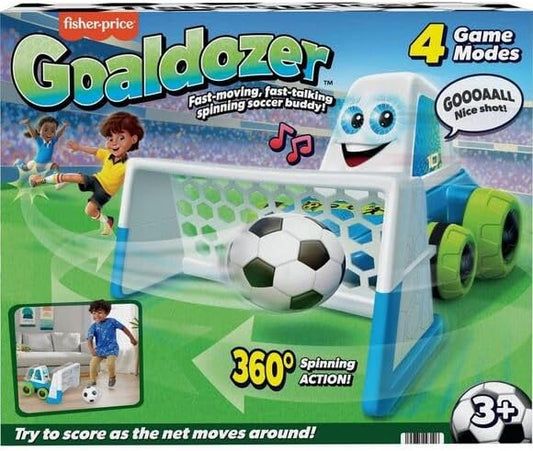 Goaldozer Soccer Game, 4 Game Modes, 360-Degree Spinning Net, Electronic Lights and Sounds, Ages 3+